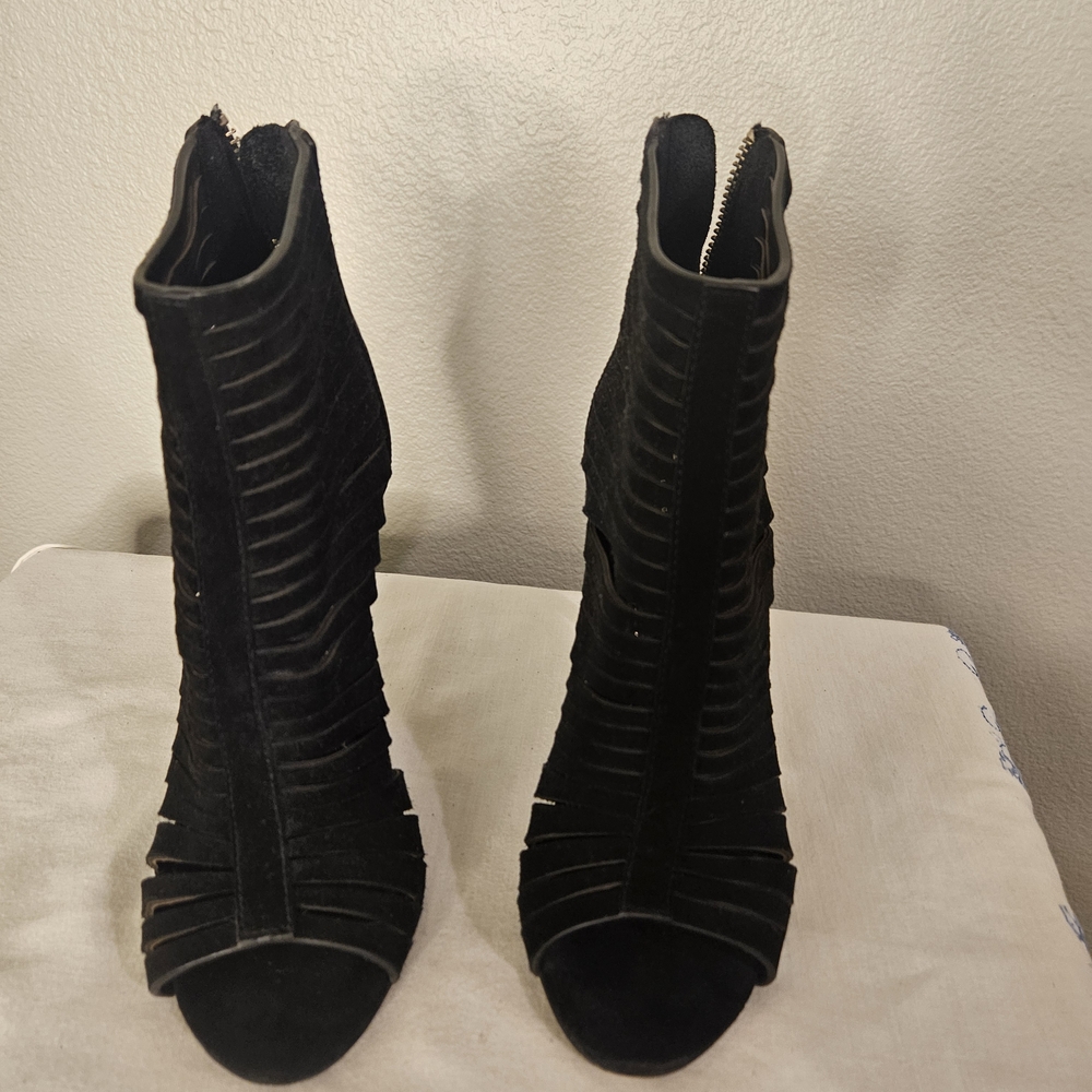 Marciano Black Strappy Ankle Booties